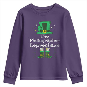 The Photographer Leprechaun Matching Group Youth Sweatshirt Festive St Patricks Day Squad Photographers TS02 Purple Print Your Wear
