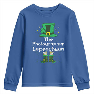 The Photographer Leprechaun Matching Group Youth Sweatshirt Festive St Patricks Day Squad Photographers TS02 Royal Blue Print Your Wear