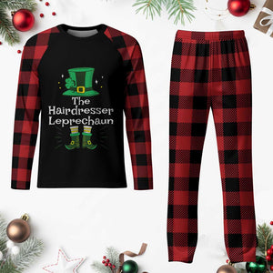 The Hairdresser Leprechaun Matching Group Plaid Pajama Set Festive St Patricks Day Squad Hairdressers TS02 Buffalo Plaid Print Your Wear