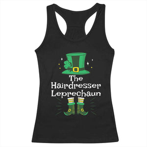 The Hairdresser Leprechaun Matching Group Racerback Tank Top Festive St Patricks Day Squad Hairdressers TS02 Black Print Your Wear
