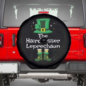 The Hairdresser Leprechaun Matching Group Spare Tire Cover Festive St Patricks Day Squad Hairdressers TS02 Black Print Your Wear
