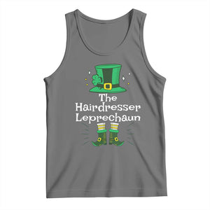 The Hairdresser Leprechaun Matching Group Tank Top Festive St Patricks Day Squad Hairdressers TS02 Black Heather Print Your Wear