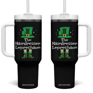 The Hairdresser Leprechaun Matching Group Tumbler With Handle Festive St Patricks Day Squad Hairdressers TS02 One Size: 40 oz Black Print Your Wear