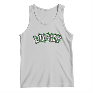 St Patricks Day Lucky Shamrock Tank Top Vintage Minimalist TS02 Ash Print Your Wear