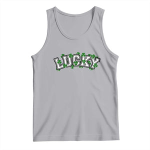 St Patricks Day Lucky Shamrock Tank Top Vintage Minimalist TS02 Athletic Heather Print Your Wear