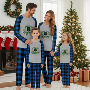 I Speak The Blarney Plaid Pajama Set Funny Irish St. Patricks Day TS02 Blue Plaid Print Your Wear