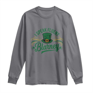 I Speak The Blarney Long Sleeve Shirt Funny Irish St. Patricks Day TS02 Charcoal Print Your Wear