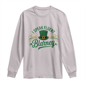 I Speak The Blarney Long Sleeve Shirt Funny Irish St. Patricks Day TS02 Ice Gray Print Your Wear
