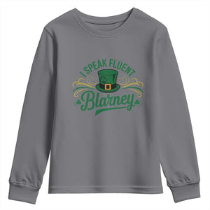 I Speak The Blarney Youth Sweatshirt Funny Irish St. Patricks Day TS02 Charcoal Print Your Wear