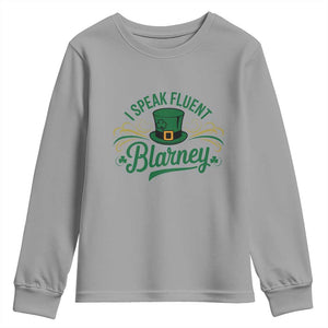 I Speak The Blarney Youth Sweatshirt Funny Irish St. Patricks Day TS02 Sport Gray Print Your Wear