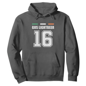 Funny Gus Lightbeer 16 Hoodie Ireland Irish Name St. Patricks Day Drinking Pub TS02 Dark Heather Print Your Wear