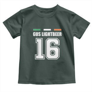 Funny Gus Lightbeer 16 Toddler T Shirt Ireland Irish Name St. Patricks Day Drinking Pub TS02 Dark Forest Green Print Your Wear