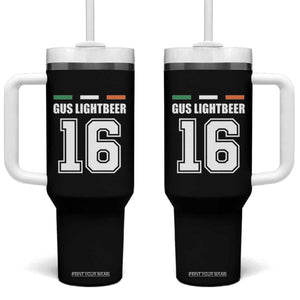 Funny Gus Lightbeer 16 Tumbler With Handle Ireland Irish Name St. Patricks Day Drinking Pub TS02 One Size: 40 oz Black Print Your Wear