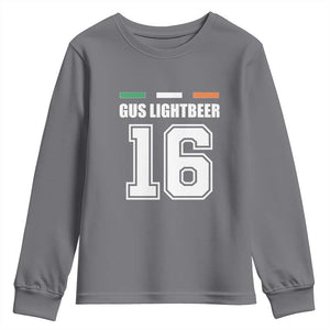 Funny Gus Lightbeer 16 Youth Sweatshirt Ireland Irish Name St. Patricks Day Drinking Pub TS02 Charcoal Print Your Wear