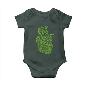 Lucky Shamrocks Heart Baby Onesie Anatomical Anatomy St Patrick's Day TS02 Print Your Wear