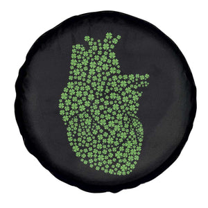 Lucky Shamrocks Heart Spare Tire Cover Anatomical Anatomy St Patrick's Day TS02 Print Your Wear