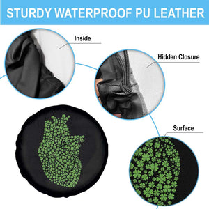 Lucky Shamrocks Heart Spare Tire Cover Anatomical Anatomy St Patrick's Day TS02 Print Your Wear
