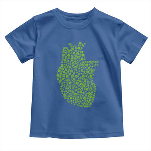 Lucky Shamrocks Heart Toddler T Shirt Anatomical Anatomy St Patrick's Day TS02 Royal Blue Print Your Wear