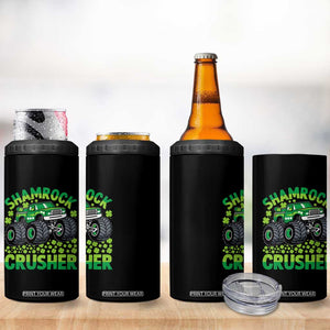 Funny Shamrock Crusher Monster Truck 4 in 1 Can Cooler Tumbler Happy St Patricks Day Boys TS02 Print Your Wear