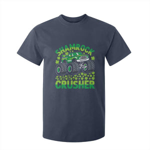 Funny Shamrock Crusher Monster Truck T Shirt For Kid Happy St Patricks Day Boys TS02 Navy Print Your Wear
