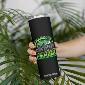 Funny Shamrock Crusher Monster Truck Skinny Tumbler Happy St Patricks Day Boys TS02 Print Your Wear