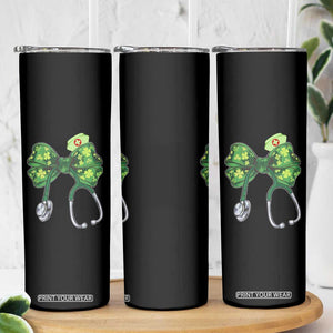 Shamrock Coquette Bow Stethoscope Skinny Tumbler Registered Nurse Nursing St Patricks Day TS02 Print Your Wear