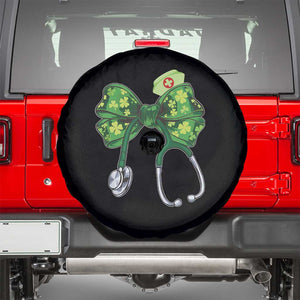 Shamrock Coquette Bow Stethoscope Spare Tire Cover Registered Nurse Nursing St Patricks Day TS02 Black Print Your Wear