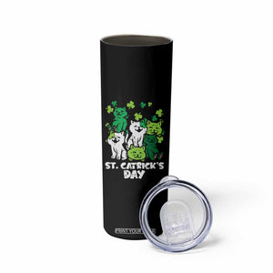 Cute St Catricks Day Skinny Tumbler St Patricks Cats Saint Pattys Cat Lover TS02 Print Your Wear