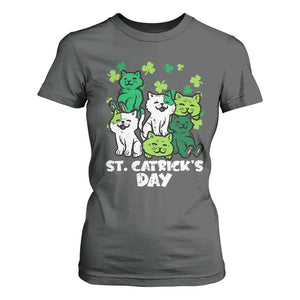 Cute St Catricks Day T Shirt For Women St Patricks Cats Saint Pattys Cat Lover TS02 Dark Heather Print Your Wear