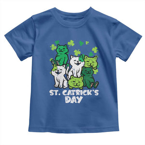 Cute St Catricks Day Toddler T Shirt St Patricks Cats Saint Pattys Cat Lover TS02 Royal Blue Print Your Wear