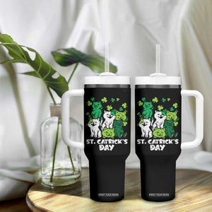 Cute St Catricks Day Tumbler With Handle St Patricks Cats Saint Pattys Cat Lover TS02 Print Your Wear