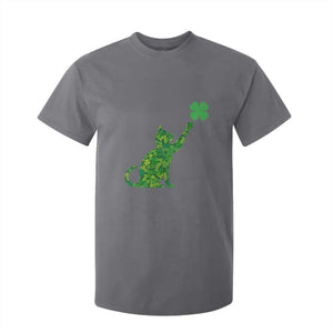 St Patricks Day Shamrock Cat T Shirt For Kid Saint Pattys Cats Lover TS02 Charcoal Print Your Wear