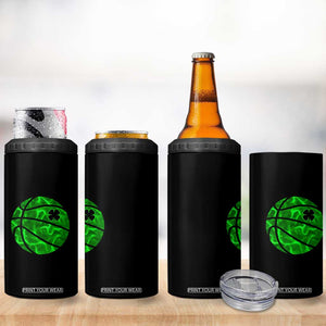 Lucky Shamrock Basketball 4 in 1 Can Cooler Tumbler Clover Irish St Patrick's Day Sport Lover TS02 Print Your Wear