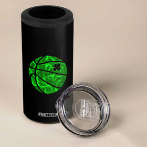 Lucky Shamrock Basketball 4 in 1 Can Cooler Tumbler Clover Irish St Patrick's Day Sport Lover TS02 Print Your Wear