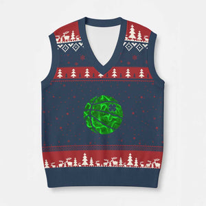 Lucky Shamrock Basketball V-Neck Knit Sweater Vest Clover Irish St Patrick's Day Sport Lover TS02 Navy Red Print Your Wear