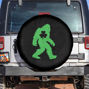 St Patricks Day Bigfoot Spare Tire Cover Sasquatch Lucky Shamrock TS02 No hole Black Print Your Wear