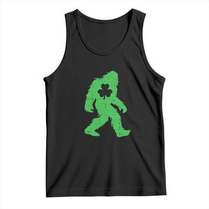 St Patricks Day Bigfoot Tank Top Sasquatch Lucky Shamrock TS02 Black Print Your Wear