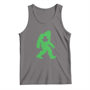 St Patricks Day Bigfoot Tank Top Sasquatch Lucky Shamrock TS02 Deep Heather Print Your Wear