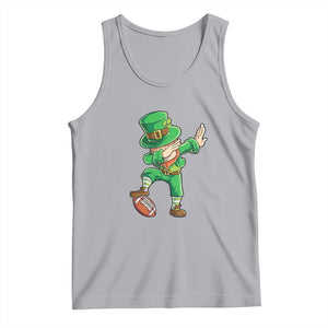 Dabbing Leprechaun Football Tank Top St Patricks Day Sports Lover TS02 Athletic Heather Print Your Wear