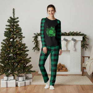Celtic Knot Irish Shamrock Plaid Pajama Set St Patricks Day TS02 Green Plaid Print Your Wear