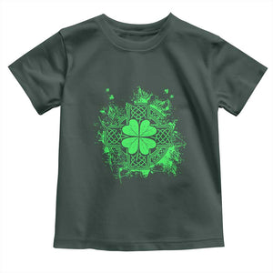Celtic Knot Irish Shamrock Toddler T Shirt St Patricks Day TS02 Dark Forest Green Print Your Wear