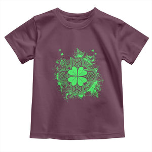 Celtic Knot Irish Shamrock Toddler T Shirt St Patricks Day TS02 Maroon Print Your Wear