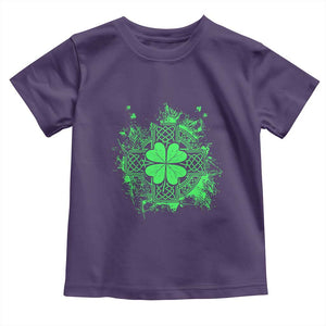 Celtic Knot Irish Shamrock Toddler T Shirt St Patricks Day TS02 Purple Print Your Wear