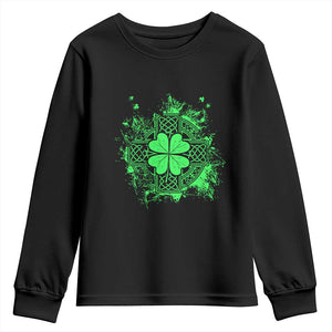 Celtic Knot Irish Shamrock Youth Sweatshirt St Patricks Day TS02 Black Print Your Wear