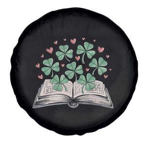 St Patricks Day Book Lover Spare Tire Cover Librarian Core Lucky Shamrocks TS02 Print Your Wear