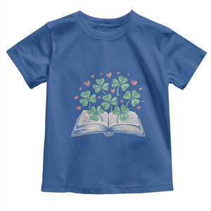St Patricks Day Book Lover Toddler T Shirt Librarian Core Lucky Shamrocks TS02 Royal Blue Print Your Wear