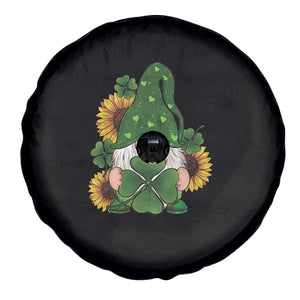St Patrick's Day Cute Gnomes Spare Tire Cover Holding Shamrock Sunflower TS02 Print Your Wear