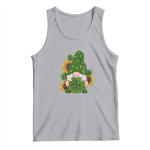 St Patrick's Day Cute Gnomes Tank Top Holding Shamrock Sunflower TS02 Athletic Heather Print Your Wear
