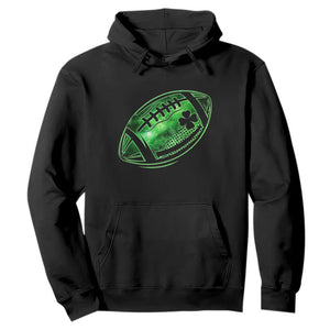 Lucky Shamrock Football Hoodie Irish Clover St Patricks Day Sport Lover TS02 Black Print Your Wear