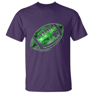 Lucky Shamrock Football T Shirt Irish Clover St Patricks Day Sport Lover TS02 Purple Print Your Wear
